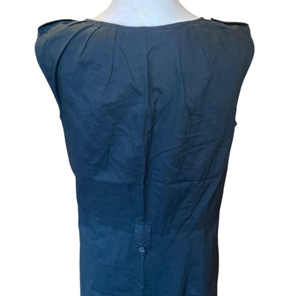 Old Navy Sleeveless Button Down Maxi Dress Black Cotton Womens Size Large - Picture 6 of 11